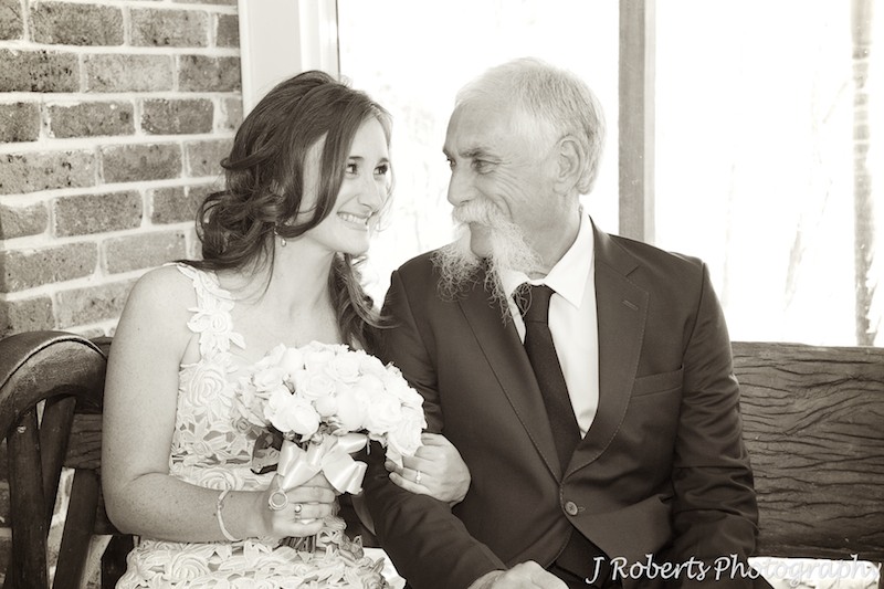 Bride and her father - wedding photography sydney